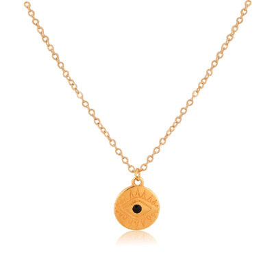 ElsyThis small but yet powerful evil eye pendant, is wearable in any occasion, to elevate your casual look at the office, pair it with a white shirt or wear it while rocking your little black dress to protect yourself from the evil eye.