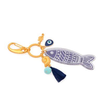 The Greek summer inspires these unique keychains. Remember when we were kids running along the beach looking for goodies from the sea? Nowadays, it's not very ethical to pick up anything from the beach, so here you go! With these cute little charms, you've got them all in one place!