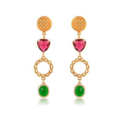 Elegant and sassy, this all time classic pair of earrings will complete any daily outfit. These earrings are so beautiful and so versatile you can wear them day and night for a chic and distinguish style. You will be surprise how many compliments you will get while wearing them. They soon will become your favorite.